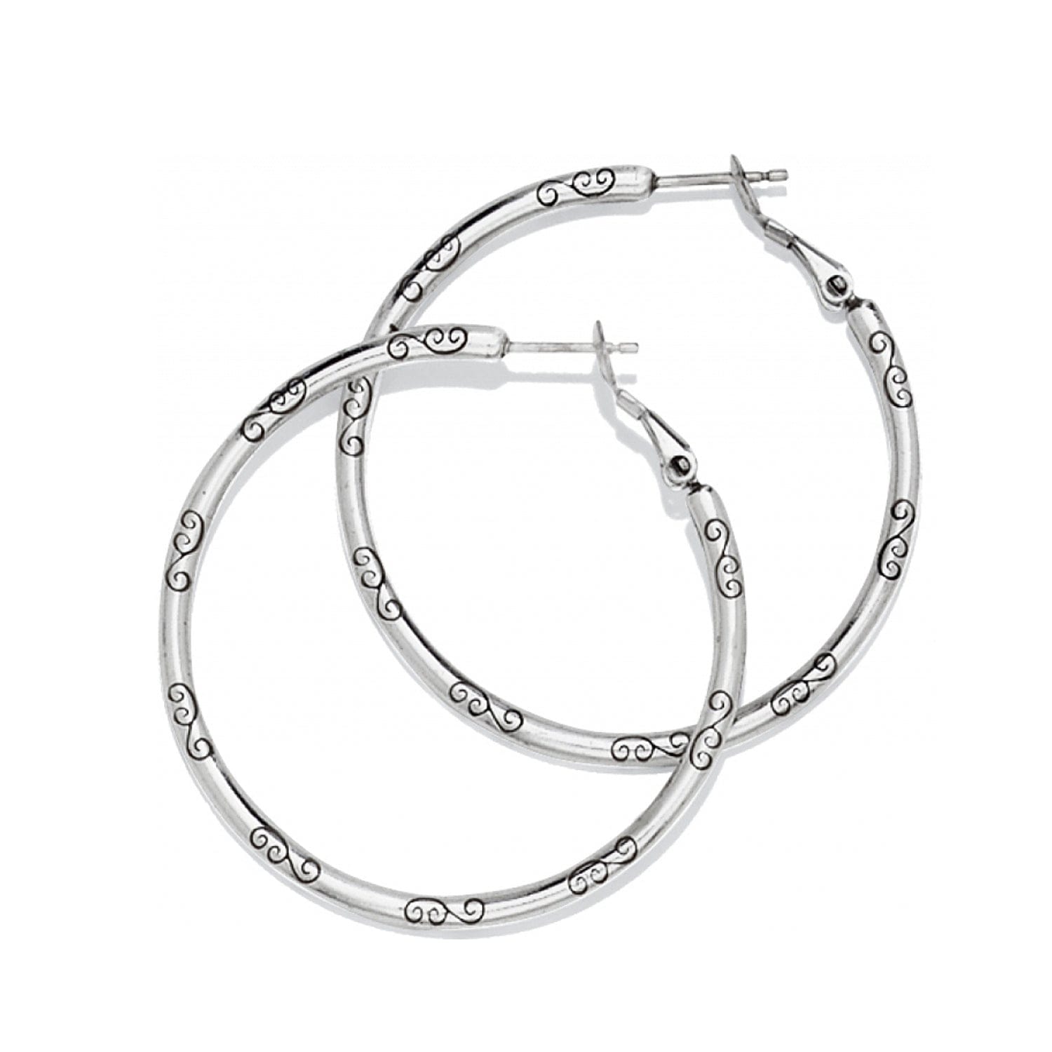 Large Hoop Charm Earrings - Image 2
